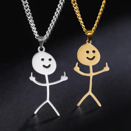 Stickman Pendant Necklace For Men