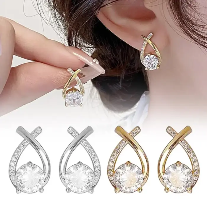Cross Stud Earrings For Women - Image 6