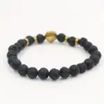 Lava Volcanic Stone Bracelet For Men - Image 3