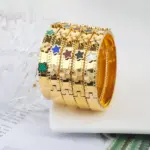 Stainless Steel Flower Bangles For Women