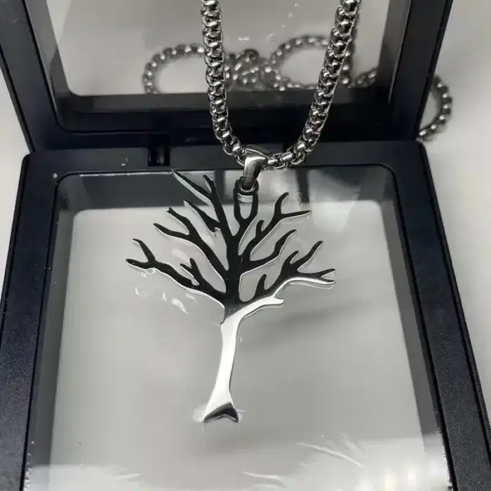 Stainless Steel Tree Of Life Pendant For Men - Image 1
