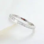 925 Sterling Silver Single Row Zircon Ring