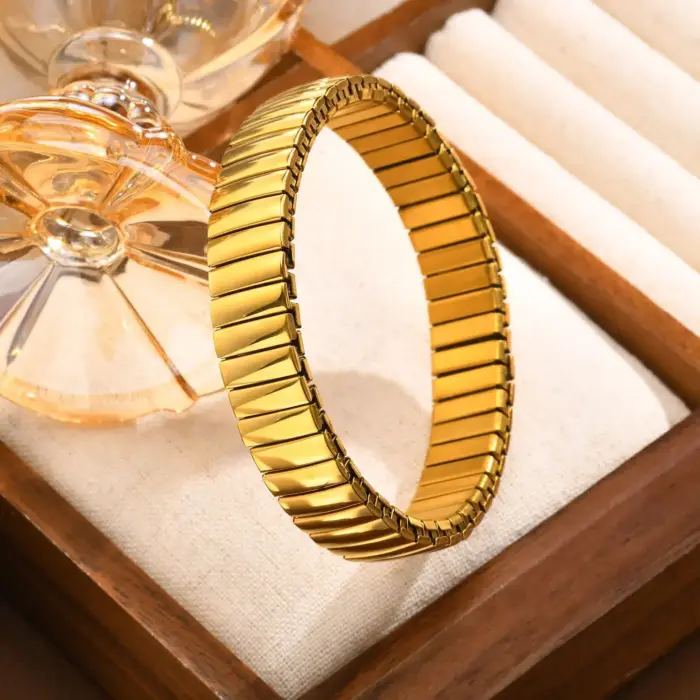 Stainless Steel Elastic Bracelet  For Women E - Image 3