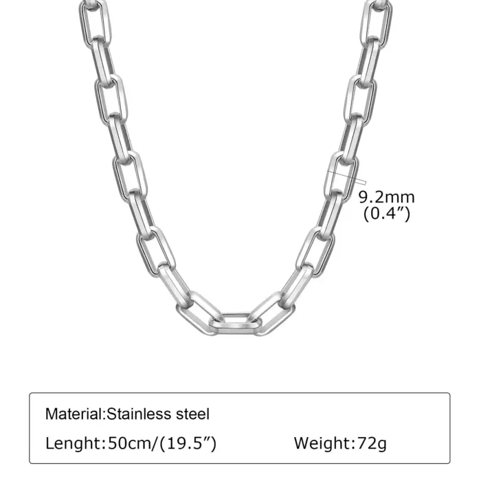 Square Chain Necklace For Men - Image 5