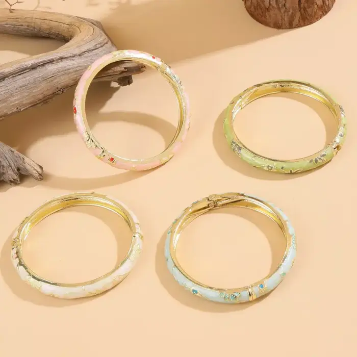 Flower Bangle Bracelet For Women - Image 1