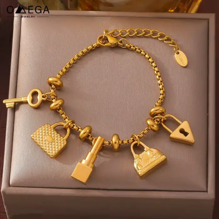 Stainless Steel Charm Bracelet For Women - Image 2