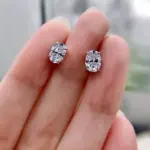 Simple Shiny Oval-shaped Earrings For Women - Image 3