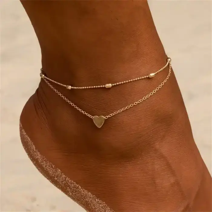Simple Love Anklet For Women - Image 2