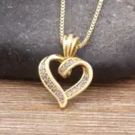 Shiny Heart Pendant Necklace For Women