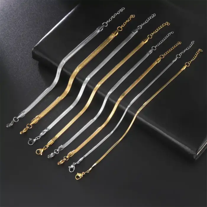 Simple Stainless Steel Anklet For Women - Image 3