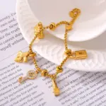 Stainless Steel Charm Bracelet For Women - Image 4