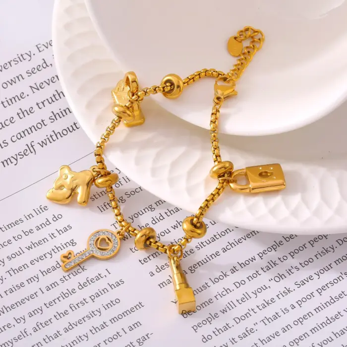 Stainless Steel Charm Bracelet For Women - Image 4