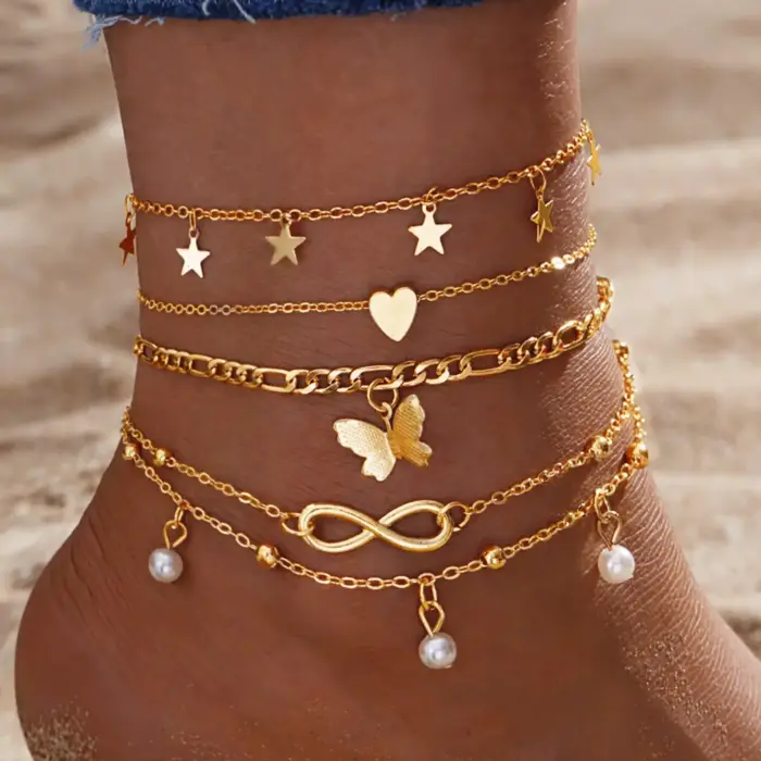 Adjustable Anklet Set For Women - Image 1