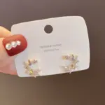 Elegant Flower Stud Earrings - Image 2