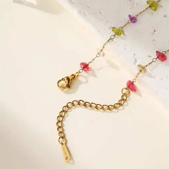 Colorful Natural Stone Anklet For Women - Image 5