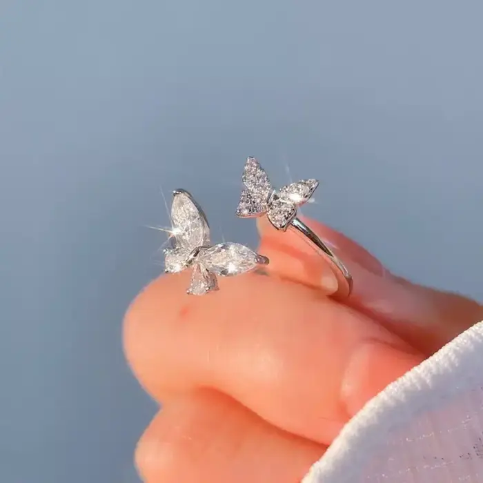 Simple Butterfly Rings For Women - Image 3
