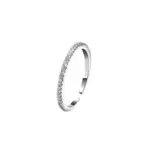 925 Sterling Silver Single Row Zircon Ring - Image 5