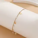 Stainless Steel Zircon Star Anklets For Women - Image 5