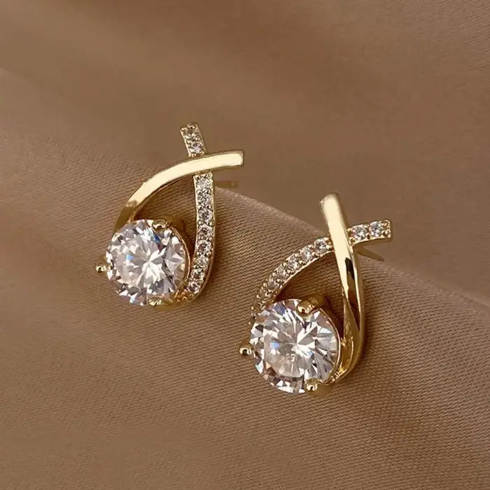 Cross Stud Earrings For Women - Image 1