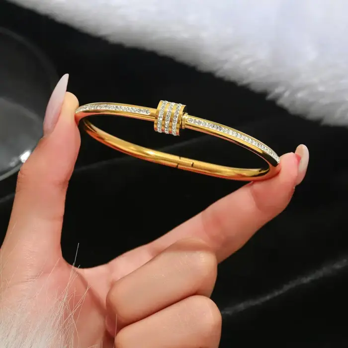Stainless Steel Lucky Bangles For Women - Image 5