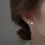 Simple Silver Piercing Stud Earrings - Image 2