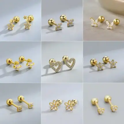 Hypoallergenic Heart Stud Earrings For Women