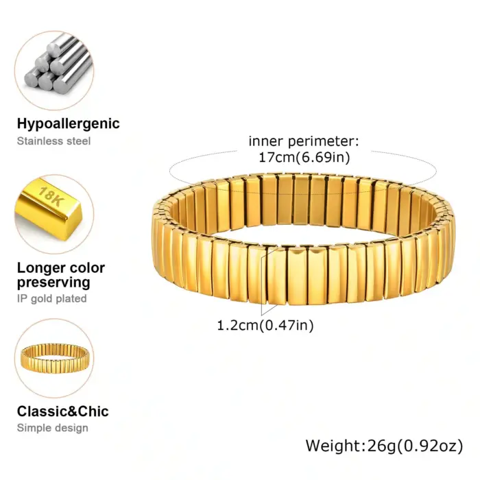 Stainless Steel Elastic Bracelet  For Women E - Image 5