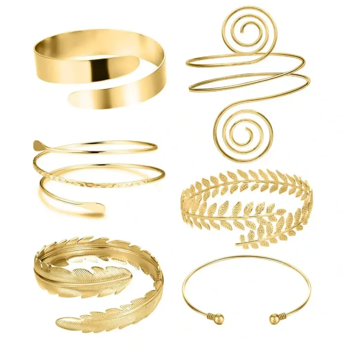 6 Pieces Upper Arm Bracelets For Women - Image 1
