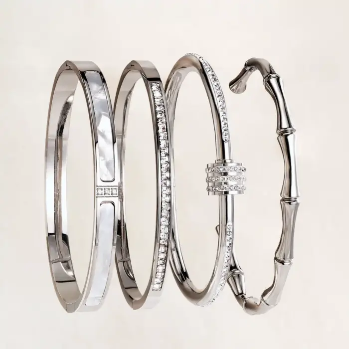 Waterproof Stainless Steel Bangles For Women - Image 1