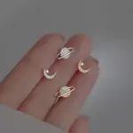 Simple Silver Piercing Stud Earrings
