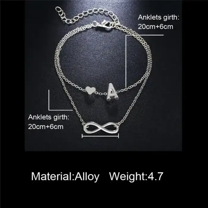Letter Anklet For Women - Image 2