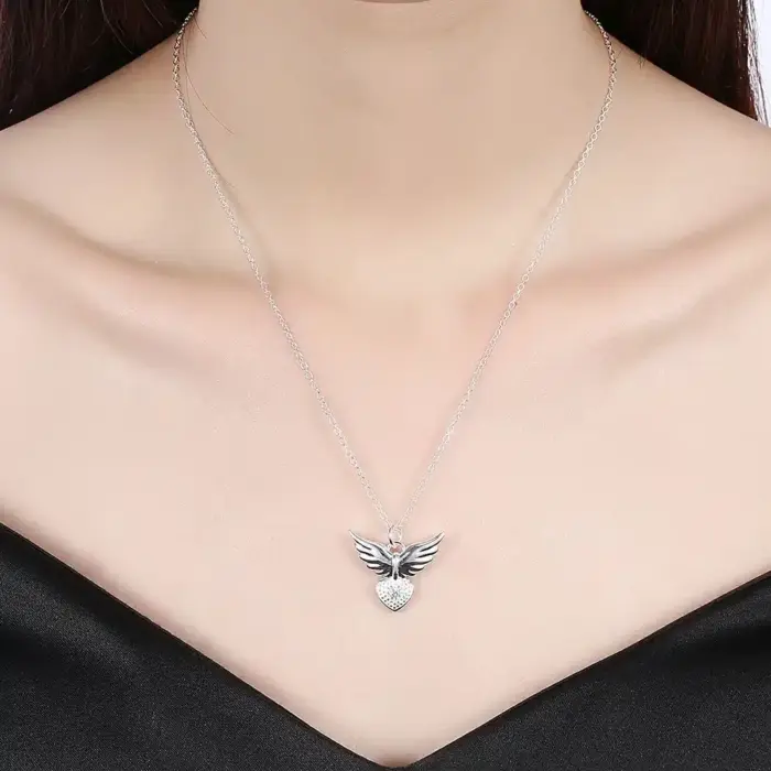 925 Sterling Silver Heart Pendant Necklace For Women - Image 3