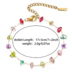 Colorful Natural Stone Anklet For Women - Image 6