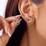 Sparking Rhinestone Stud Earrings
