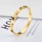 Stainless Steel Flower Bangles For Women - Image 3