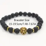 Lava Volcanic Stone Bracelet For Men - Image 2