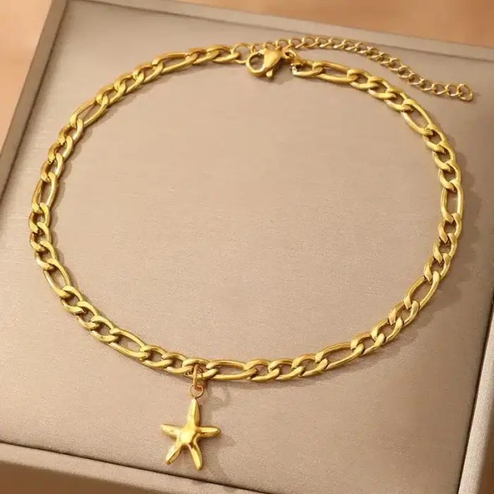 Stainless Steel Star Anklet For Women - Image 1