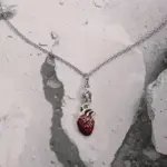 Bloody Heart Pendant Necklace For Women - Image 5