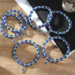 Blue Evil Eye Anklet For Women - Image 6