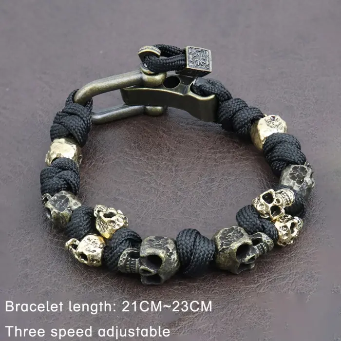 Skull Beaded Bracelet For Men - Image 6