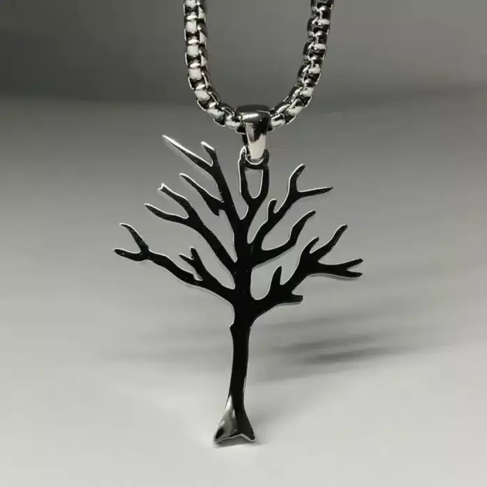 Stainless Steel Tree Of Life Pendant For Men - Image 2