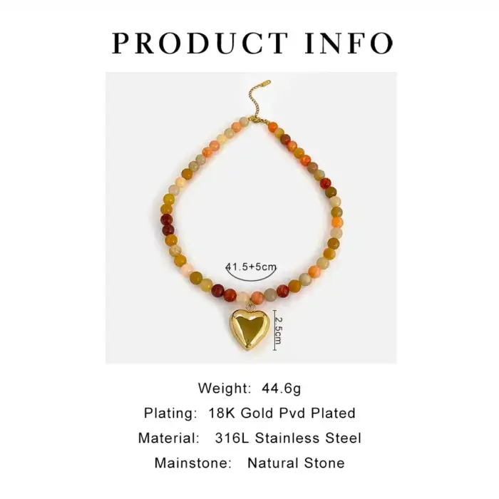 Natural Stones Beaded Necklace For Women - Image 6