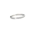 925 Sterling Silver Single Row Zircon Ring - Image 4