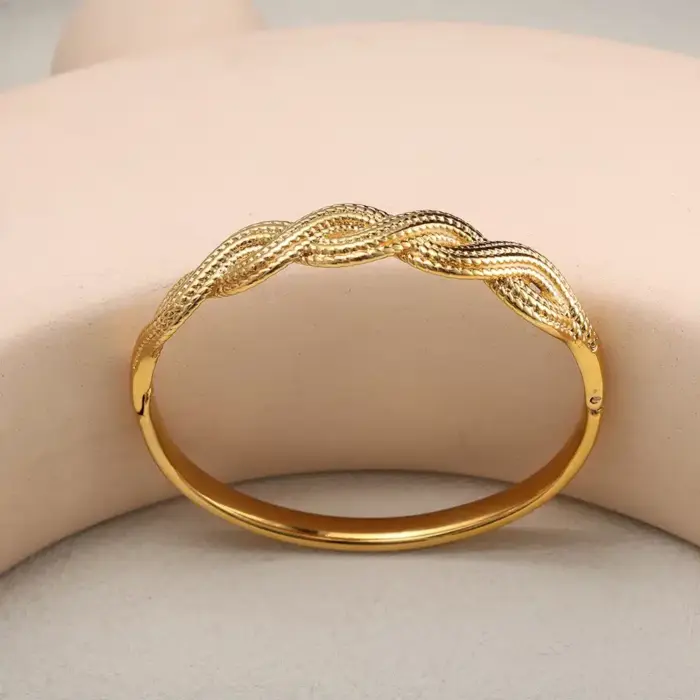 Stainless Steel Twisted Bangles For Women - Image 5