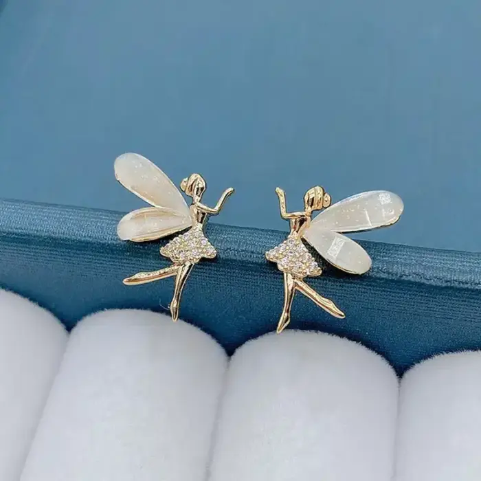 Crystal Fairy Stud Earrings For Women - Image 2