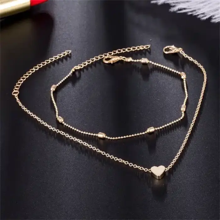 Simple Love Anklet For Women - Image 3