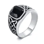 Square Stone Ring For Men - Image 3