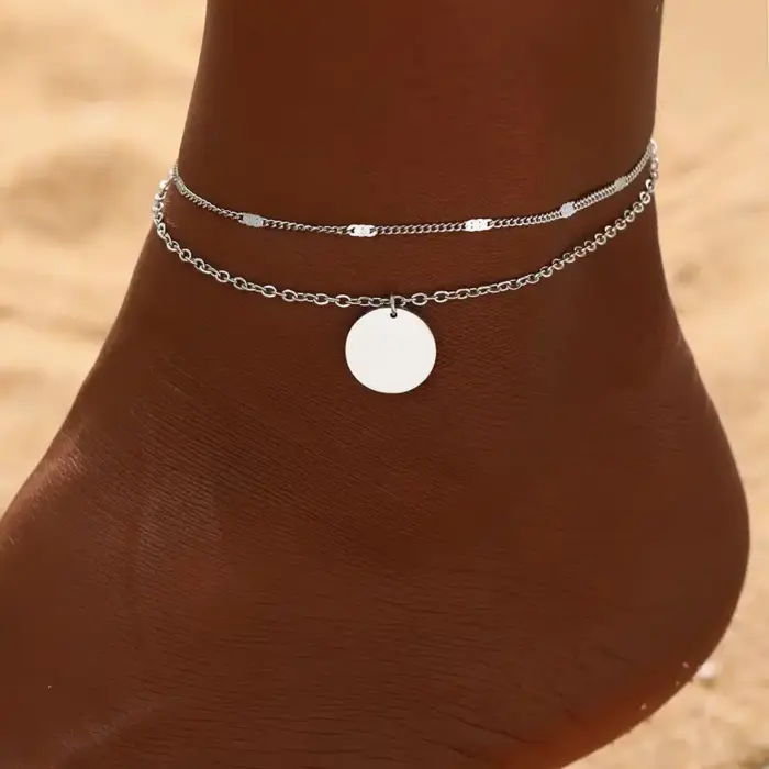 Simple Stainless Steel Anklet Fro Women - Image 2