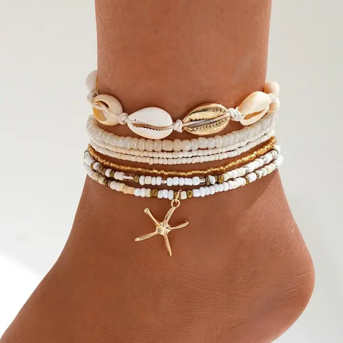 7pcs Starfish Anklet For Women - Image 1