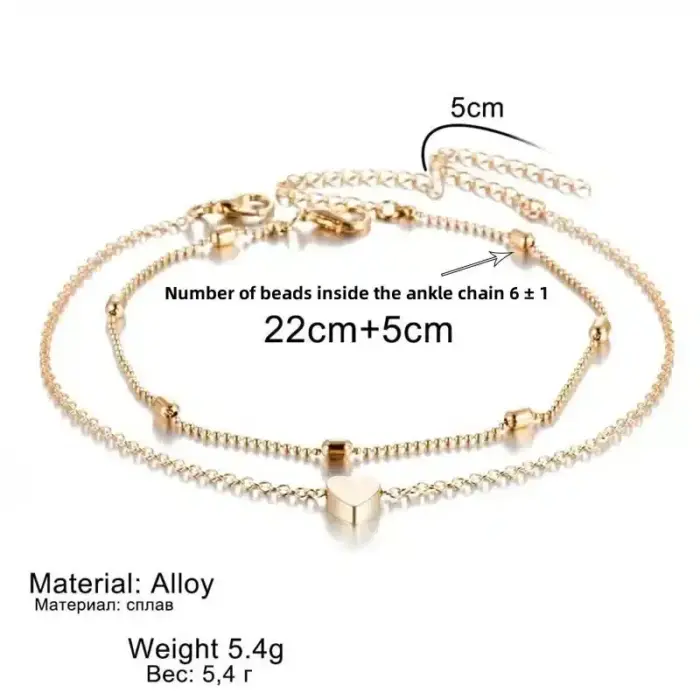 Simple Love Anklet For Women - Image 6